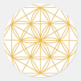 Seed of Life Gold Ronde Sticker