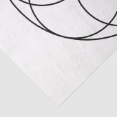 Seed of Life Heilige Geometrie zwart-wit Tissuepapier (Detail)