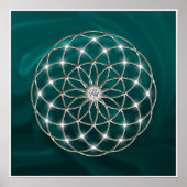 Seed of life - Tube Torus - Flower of life -grün Poster (Voorkant)
