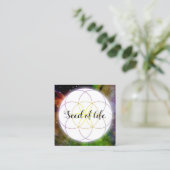 Seed of life vierkante visitekaartje (Staand voorkant)