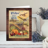 Seed Packet Boerderij Catalogus  kunst Gevouwen Notitiekaartje