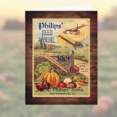 Seed Packet Boerderij Catalogus  kunst Gevouwen Notitiekaartje