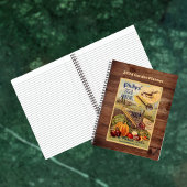 Seed Packet Boerderij Catalogus Kunst w Faux Wood Notitieboek