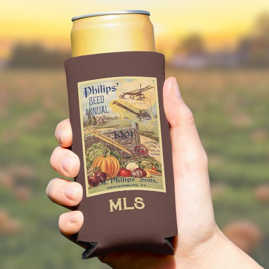 Seed Packet Catalog Boerderij  Veggie Monogram Seltzer Blikjeskoeler