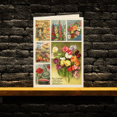 Seed Packet Collage  Flower Boerderij Gevouwen Notitiekaartje
