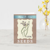 Seed Packet Rustic Gardening Verjaardag Kaart (Gele Bloem)