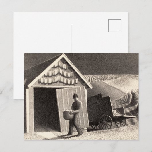 Seed Time and Harvest, 1937, ingediend door Grant  Briefkaart (Voorkant / Achterkant)