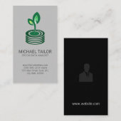 Seedling Sprout Money Logo | Financiën Visitekaartje (Voorkant / Achterkant)