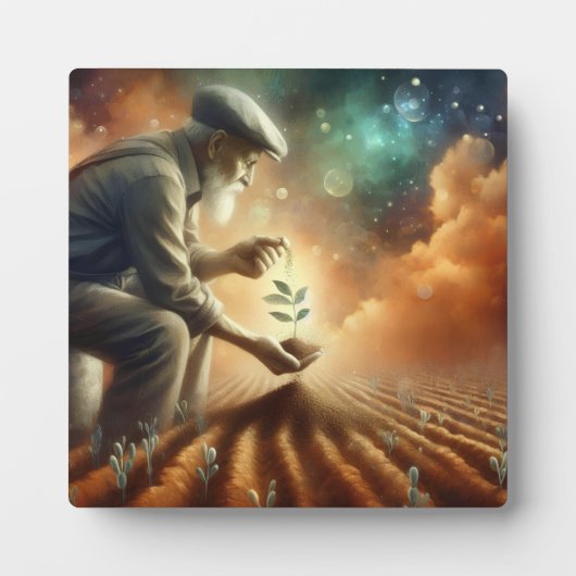"Seeds of Growth" Desktop Plaque Fotoplaat (Voorkant)
