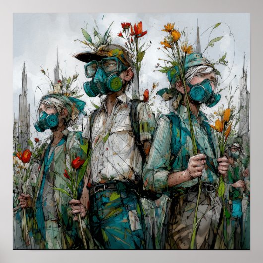 Seeds of Resistance beroemd gemaakt door Solarpunk Poster (Voorkant)