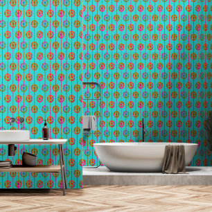 Seedy Elegance in Turquoise Behang