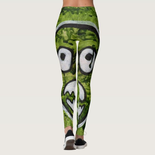 Seedy Pete Skull Odd Whimsical Monster Art Quirky Leggings (Achterkant)