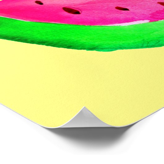 Seedy Watermeloensap pun Pop Art poster (Hoek)