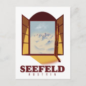 Seefeld Austria Ski poster Briefkaart (Voorkant)