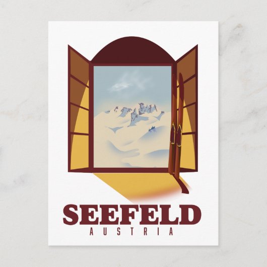 Seefeld Austria Ski poster Briefkaart (Voorkant)