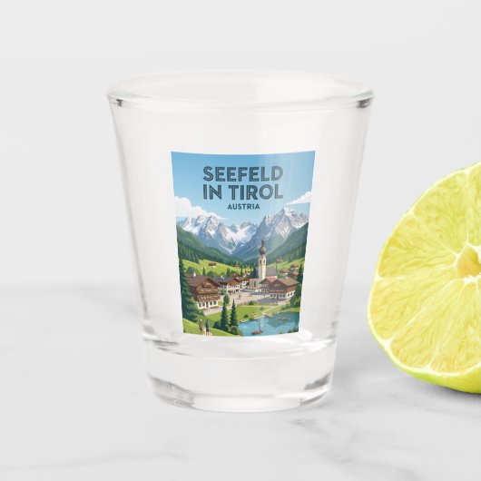 Seefeld in Tirol Oostenrijk Shot Glas (Voorkant)