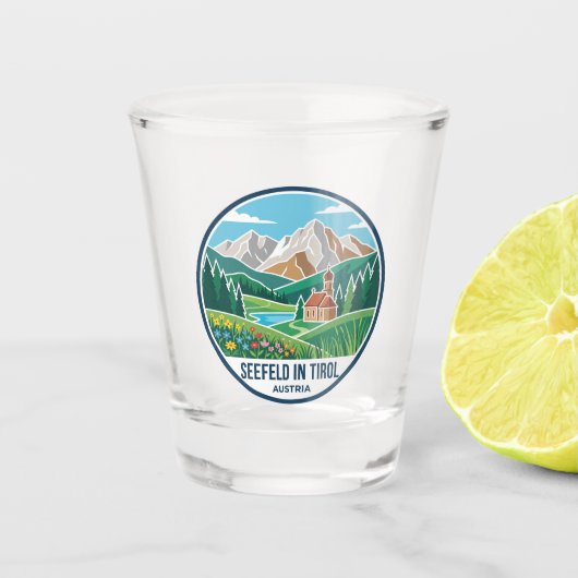 Seefeld in Tirol Oostenrijk Shot Glas (Voorkant)