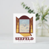 Seefeld Oostenrijk ski poster Briefkaart (Staand voorkant)