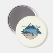 Seehund im Stickdesign Magneet (Voorkant / Achterkant)