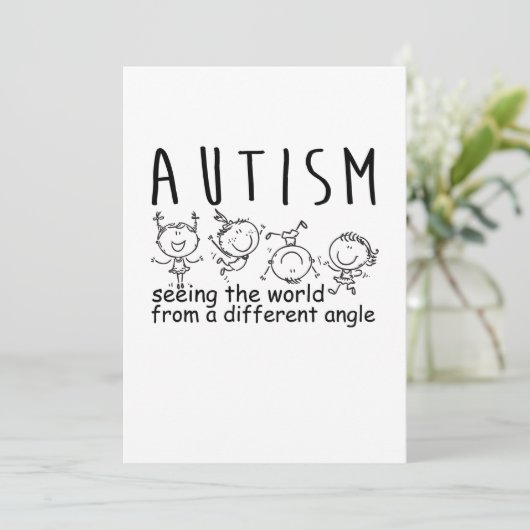 Seeing The World At A Different Angle Autism Save The Date (Staand voorkant)