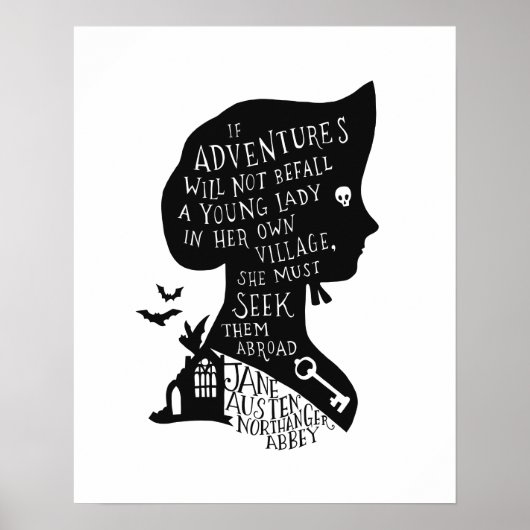 Seek Adventures Northanger Abbey Quote Poster (Voorkant)