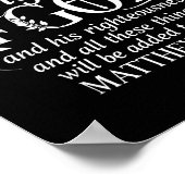 Seek First The Kingdom Of God Matthew 6_33 Christi Poster (Hoek)