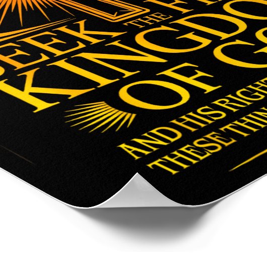 Seek First The Kingdom Of God Matthew Christian Bi Poster (Hoek)