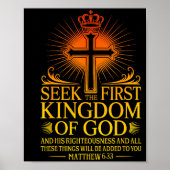 Seek First The Kingdom Of God Matthew Christian Bi Poster (Voorkant)