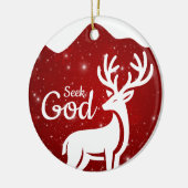 Seek God Religious Holiday  ⛪️ 🎄 Keramisch Ornament (Links)