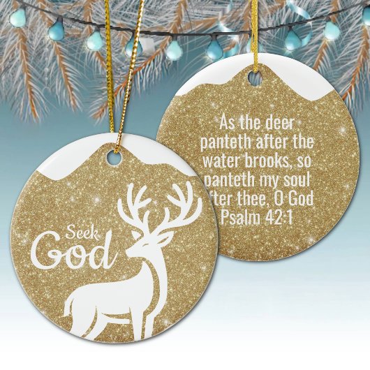 Seek God Religious Holiday ⛪️ 🎄 Keramisch Ornament