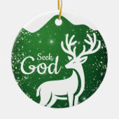 Seek God Religious Holiday  ⛪️ 🎄 Keramisch Ornament (Voorkant)