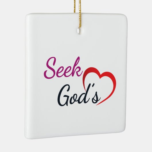 Seek God’s Heart - Square  Keramisch Ornament (Rechts)