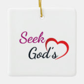 Seek God’s Heart - Square  Keramisch Ornament (Voorkant)
