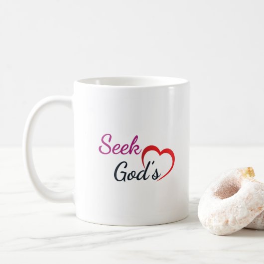 Seek God's Heart  Koffiemok (Met donut)