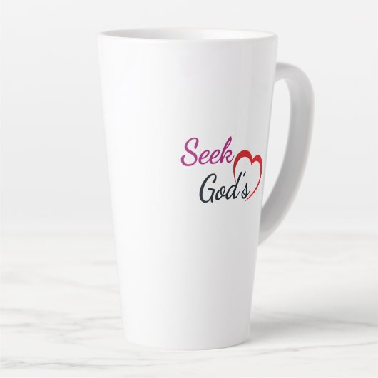 Seek God's Heart  Latte Mok (Rechterhoek)