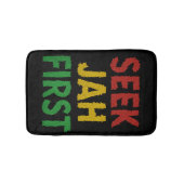 Seek Jah First Rastafarian Reggae Rasta Colors Badmat (Voorkant)