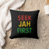Seek Jah First Rastafarian Reggae Rasta Colors Kussen (Deken)