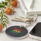 Seek Jah First Rastafarian Reggae Rasta Colors Sleutelhanger (Voorkant Rechts)