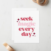 Seek Magic | Inspirerend prijsopgave Notitiekaartje (Voorkant / Achterkant in situ)