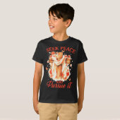 Seek Peace And Pursue It Flower Cross Faith  T-shirt (Voorkant volledig)