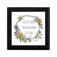 Seek Ye First the Kingdom Jewelry Keepsake Box