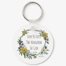 Seek Ye First the Kingdom Keychain