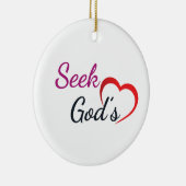 Seel God's Heart - Round  Keramisch Ornament (Rechts)