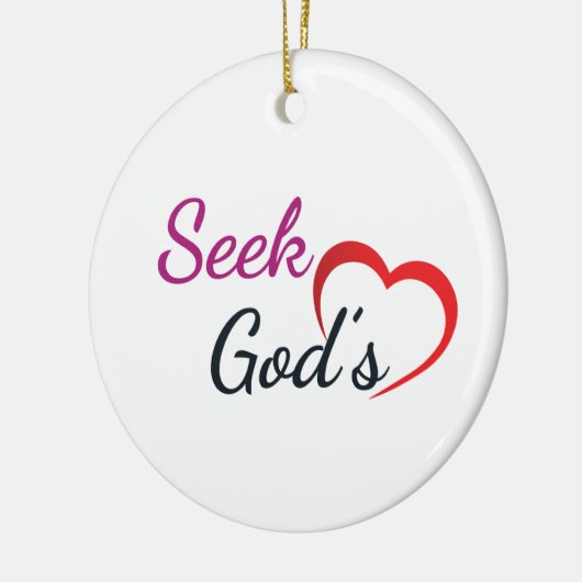 Seel God's Heart - Round  Keramisch Ornament (Links)