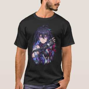 Seele HSR Paarse Haar Vlinder Motief Quantum Hunt T-shirt