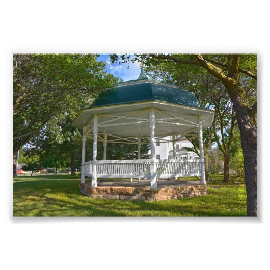 Seelye House Gazebo, Abilene, Kansas Foto Afdruk (Voorkant)