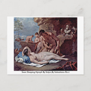Seen Slapende Nymph met satyrs, van Sebastiano Ric Briefkaart