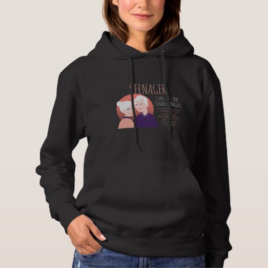 Seenager Citizen Funny Meme Senior Citizen in rust Hoodie (Voorkant)