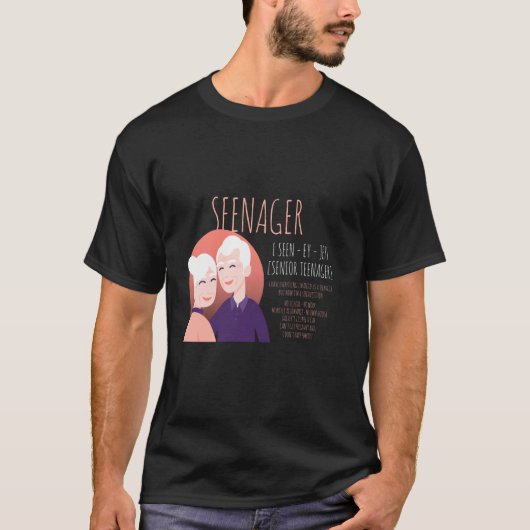 Seenager Citizen Funny Meme Senior Citizen in rust T-shirt (Voorkant)