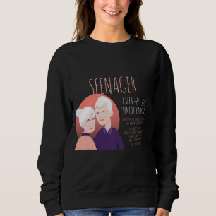 Seenager Citizen Funny Meme Senior Citizen in rust Trui